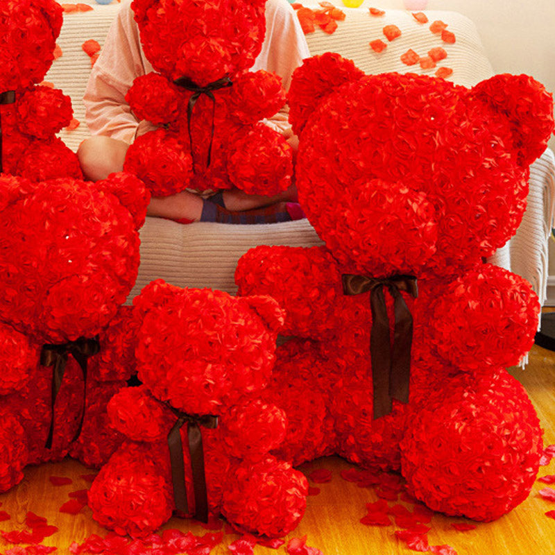 Giant Wedding Valentine's day Red Rose Bear Large Plush Toy 80cm