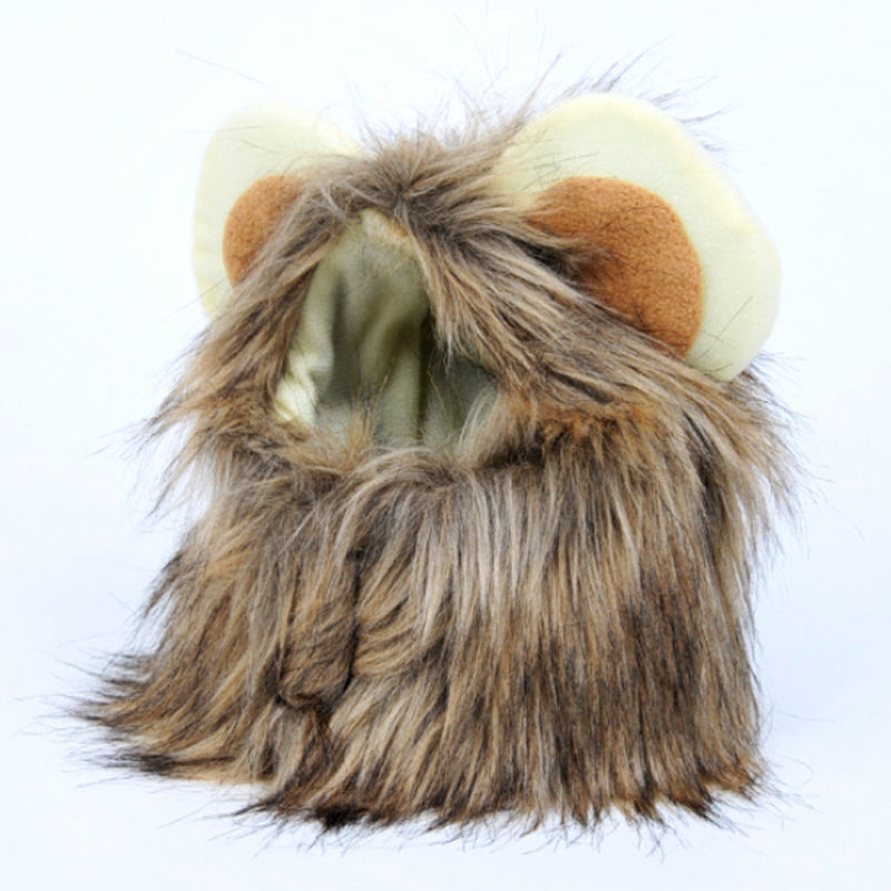 Small Breed Dog Puppy Cat HALLOWEEN Party Costume Lion Mane Wig In One size