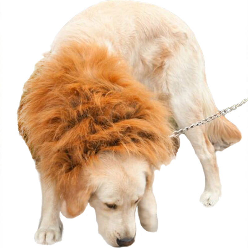 Large breed dog HALLOWEEN Festival Party Costume Lion Mane Wig in 4 colours