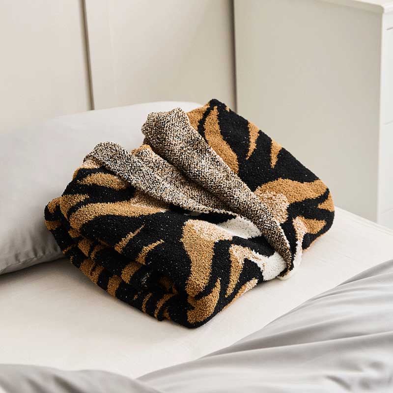 Winter Hooded Soft Warm Tiger Pattern Night Sleepwear Pyjamas Homewear Robe