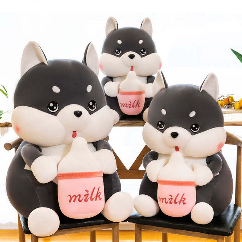 Super Soft Cute Milk Feeding Baby Husky Plush Toy 70cm