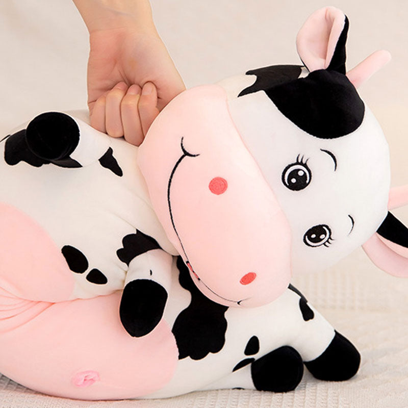 Super Soft Cute Coral fleece Cow Plush Toy Three Sizes 100cm 120cm 150cm