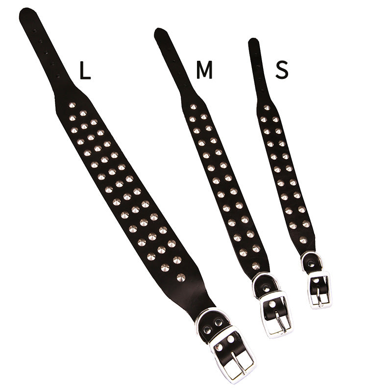 Top Quality Handmade Genuine Leather Studded Dog Collar S M L