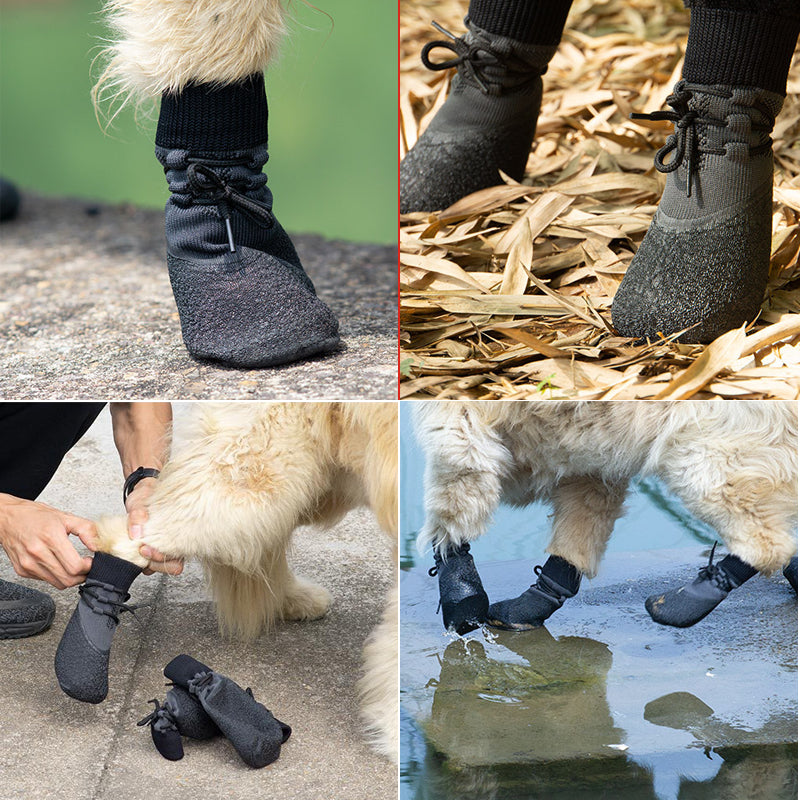 Medium Large Breed Dog WaterProof Rain Shoes Non-slip Rubber Boots Socks