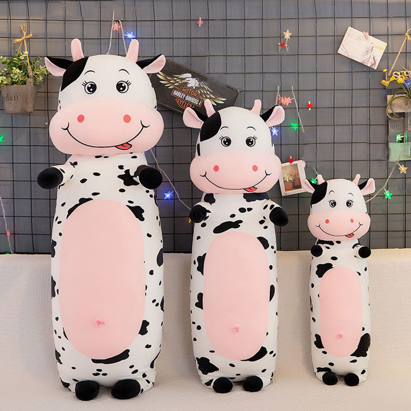 Super Soft Cute Coral fleece Cow Plush Toy Three Sizes 100cm 120cm 150cm