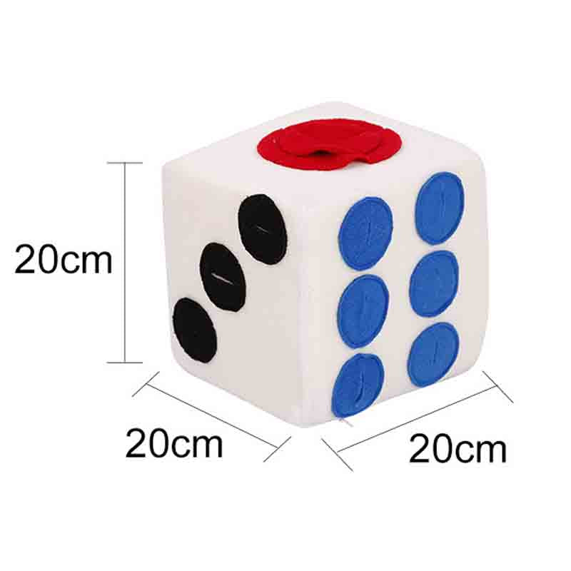 Pet Dog Snuffle Training Dice Toy Puzzle Treats Interactive Decompression Toy 20x20x20cm