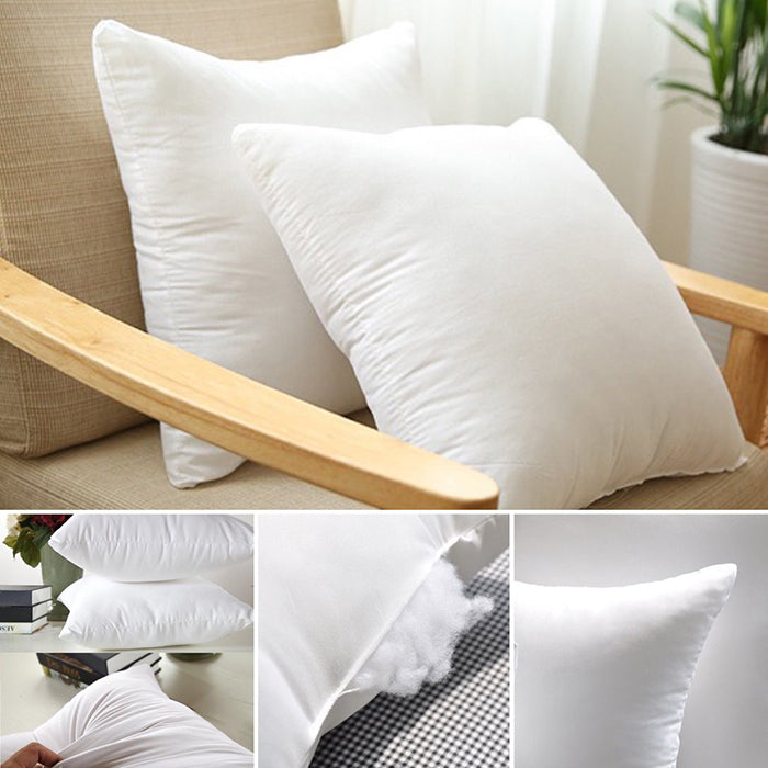 A Pair of Aus Made Cotton Cover/Polyester Filling Euro Square Cushion Pillow Inserts