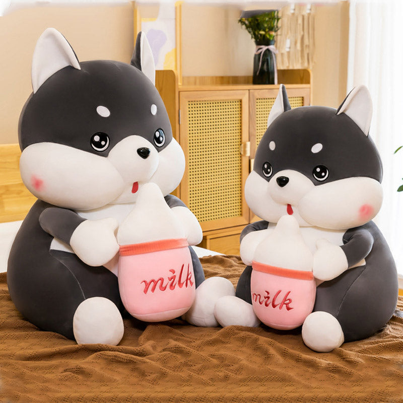 Super Soft Cute Milk Feeding Baby Husky Plush Toy 70cm