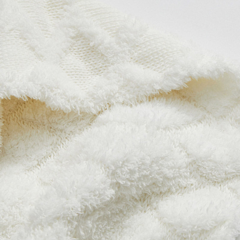 Super Soft Microfibre Winter White Blanket 130x160cm Sofa Throw Rug