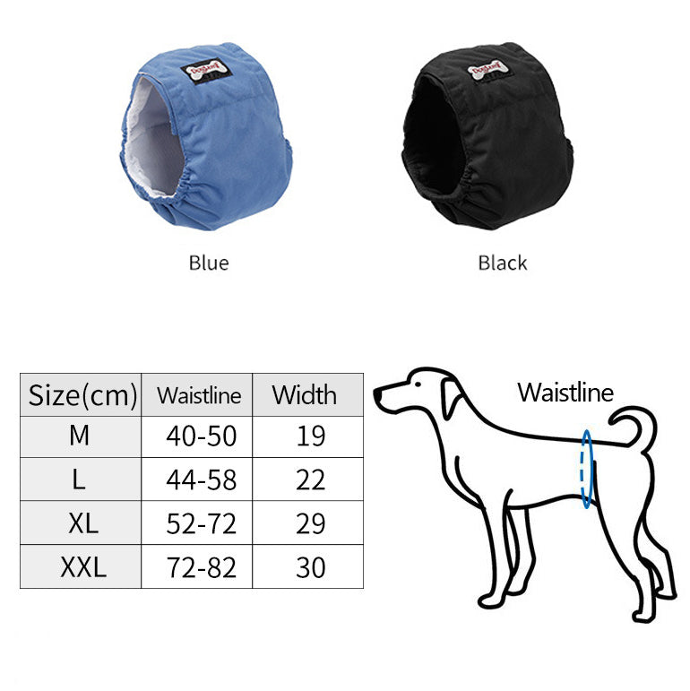Male Sanitary Dog Nappy Underpants Diaper Pants Blue M L XL 2XL