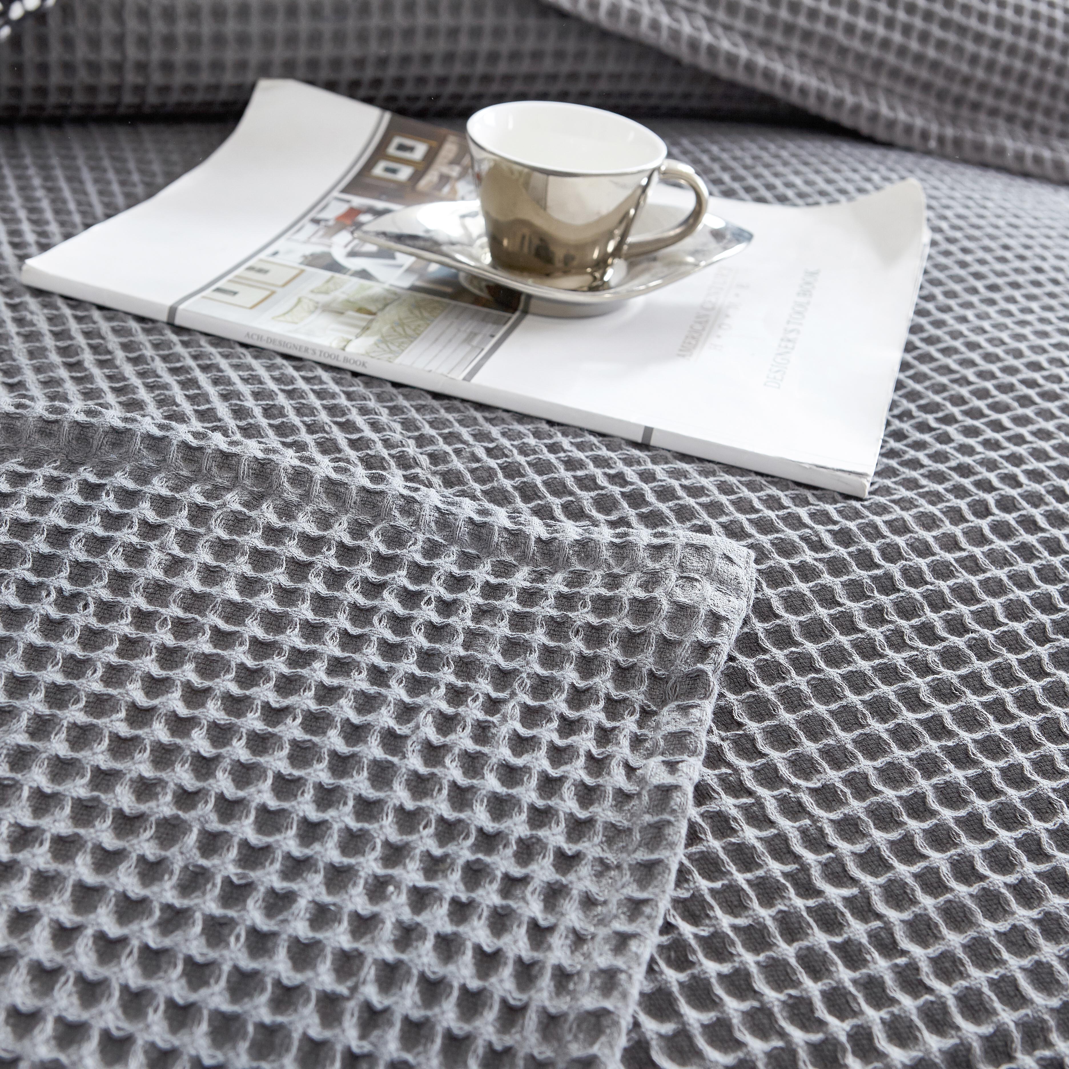 Waffle Rug 100% BAMBOO 350gsm Large Chunky Waffle Blanket Throw Rug