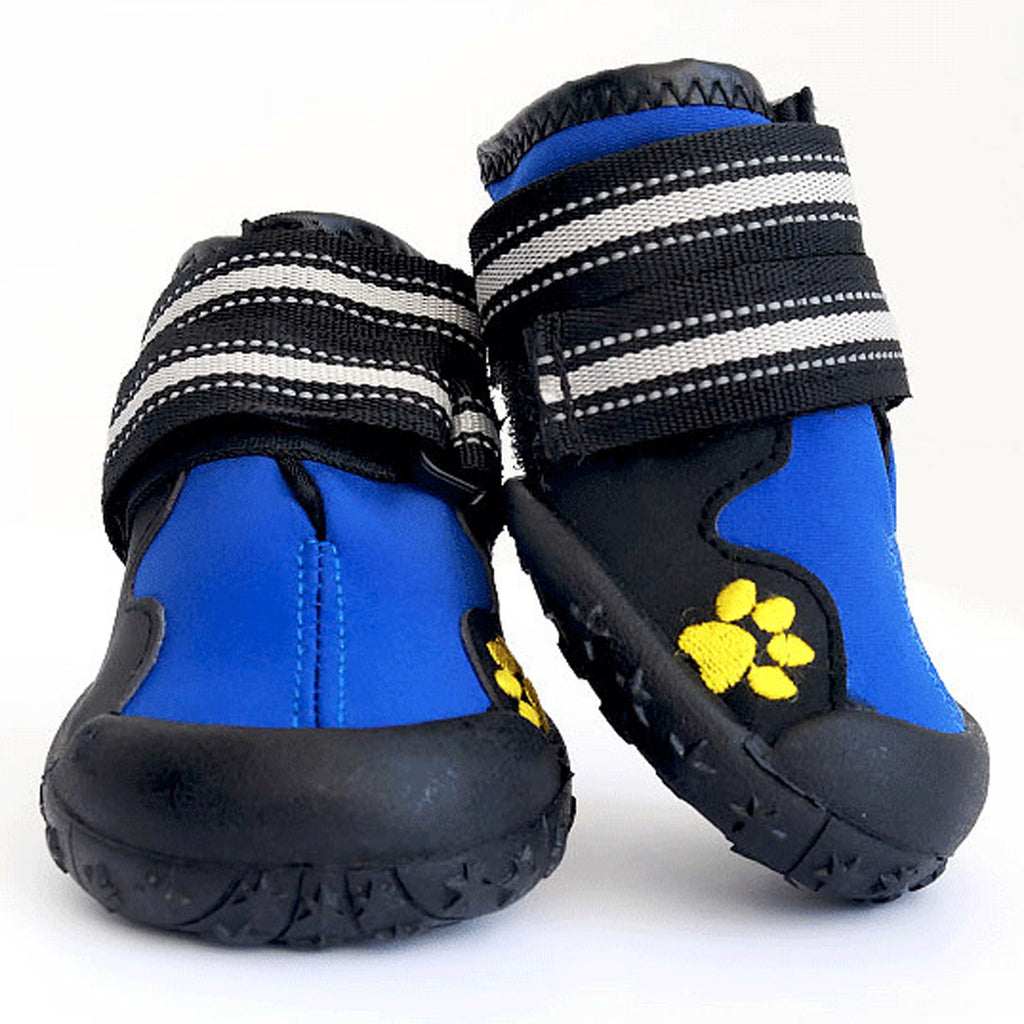 Dog Shoes WaterProof Rain Boots Socks Non-slip Rubber Shoes Blue