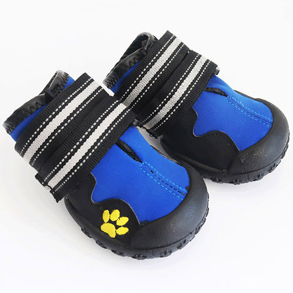 Dog Shoes WaterProof Rain Boots Socks Non-slip Rubber Shoes Blue