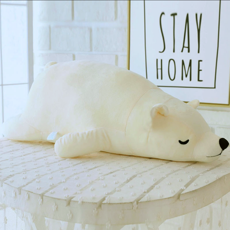 Giant Sleeping Polar Bear Large Plush Toy 105cm Cream
