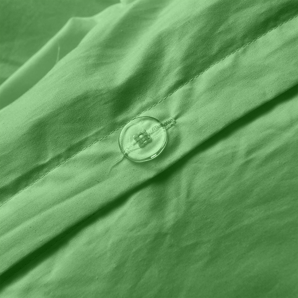 100% Cotton Green Diamond Pinch Pleated Pintuck Doona Quilt Cover Set