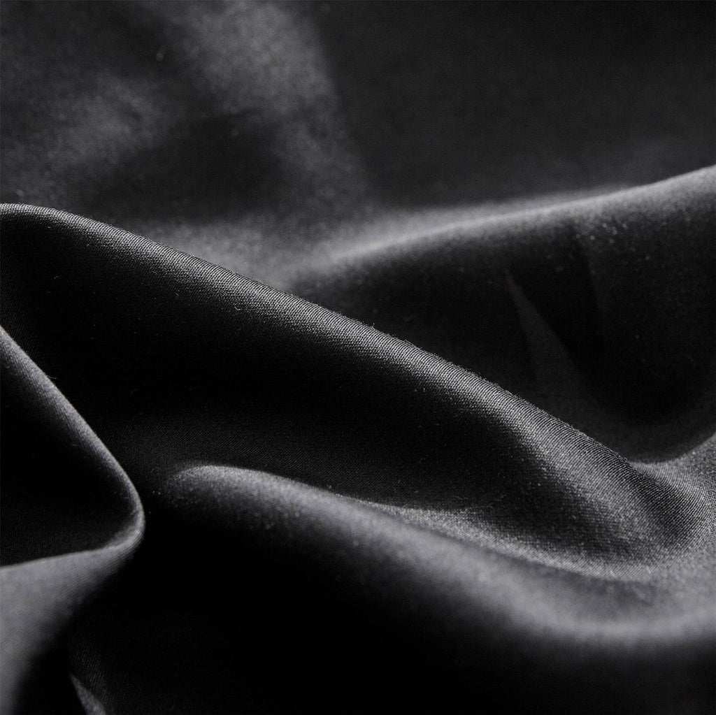 100% Bamboo Silk Feel Soft Doona Quilt Cover Set Black