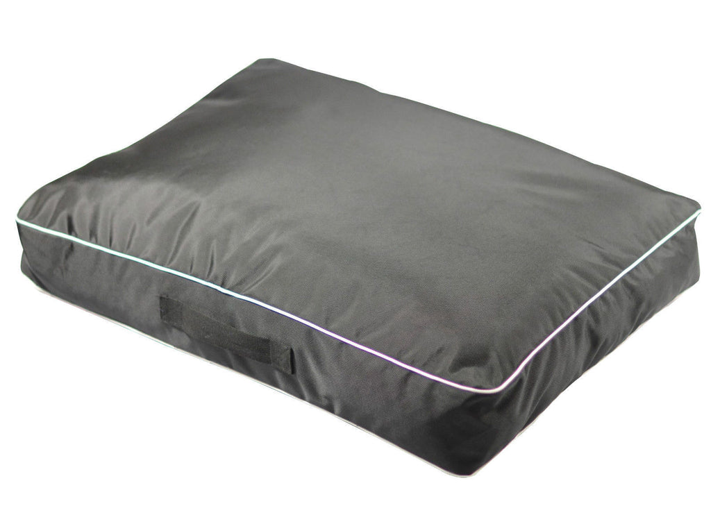 Dog Bed 100x80x10cm Scratch Resistant Waterproof Soft cushioned Plush Canvas Dog Floor Mat Black