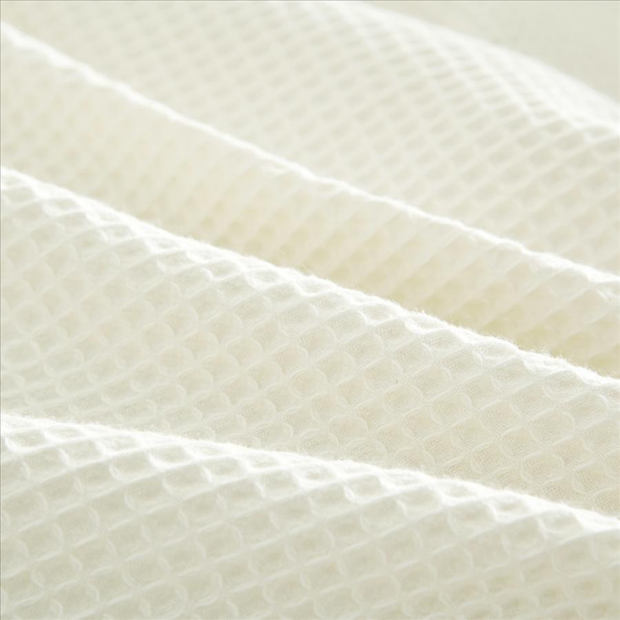 A Pair of 100% Cotton Cream Waffle European Cushion Covers 65x65cm+5cm