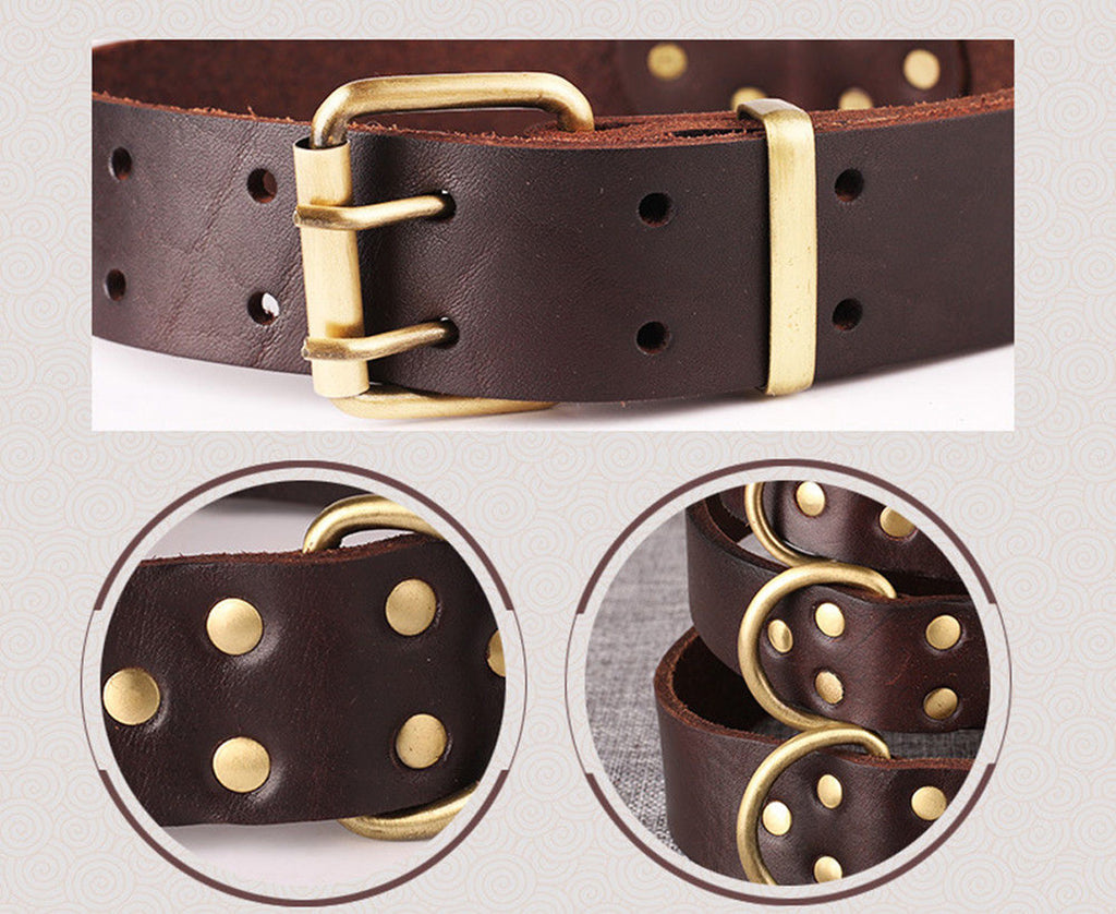 Top Quality Handmade Genuine Leather Pet Dog Collar