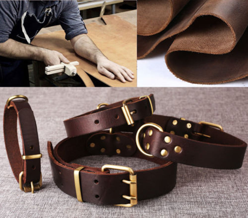 Top Quality Handmade Genuine Leather Pet Dog Collar