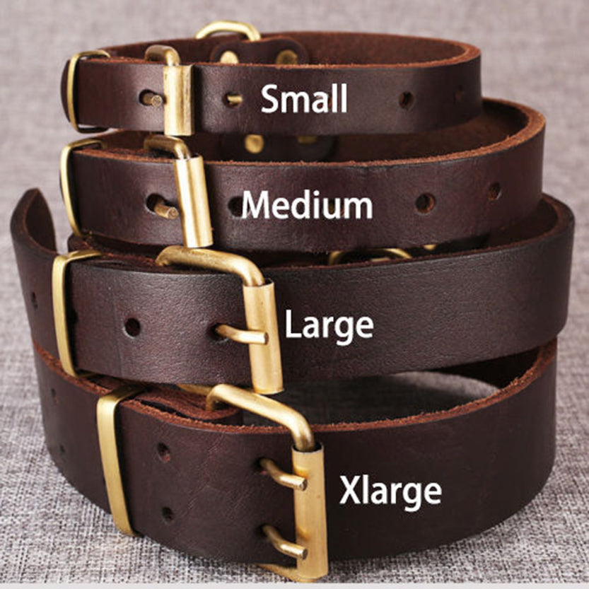 Top Quality Handmade Genuine Leather Pet Dog Collar