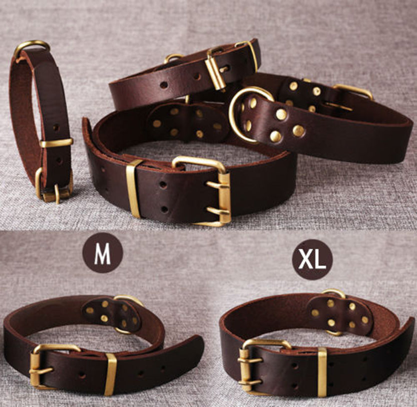 Top Quality Handmade Genuine Leather Pet Dog Collar