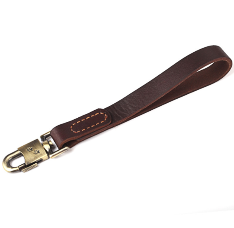Top Quality Handmade Dog Collar Genuine Real Leather Dog Short Leash Lead
